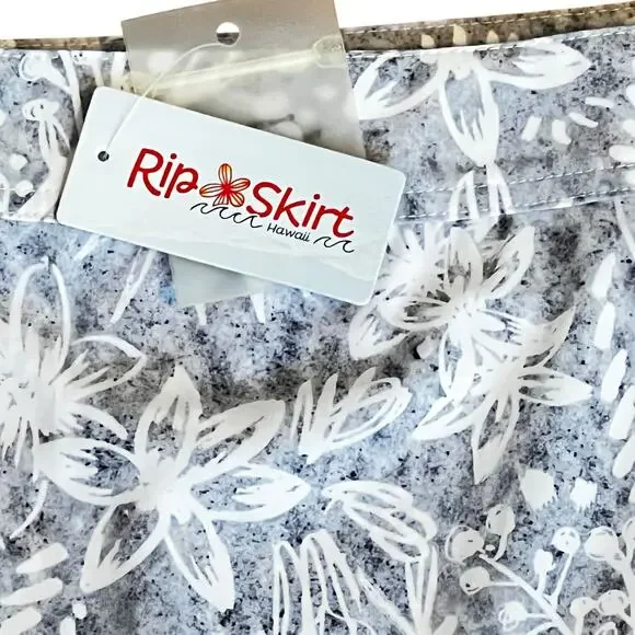 NWT RipSkirt Hawaii Wrap Skirt Eden Sand Gray Floral Length 2 Women's XL - Picture 2 of 9